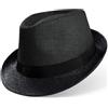 BABEYOND Cappello Fedora Trilby a Tesa Corta da Uomo Anni '20 | Fedora con nastro decorativo, cappello da sole traspirante per spiaggia, escursionismo, uso quotidiano