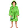 Get Trend Minecraft | Super Mario Accappatoio Bambini e Ragazzi in Pile | Vestaglia Bambino per Casa con Cappuccio, Tasche e Cintura, Morbido e Caldo per Invernale, Idee Regalo per Bambino e Bambina