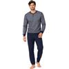 Intimitaly LIABEL - Pigiama Uomo Invernale 100% Cotone Interlock, Chiusura a 3 Bottoni o Aperto, Polsino e Caviglia Antislip, Nuova Collezione, con Scatola