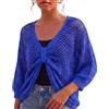 Qrelia Moda Maglia Donna a Rete Nodo Removibile Taglia 40-46 | Taglia unica S-L (40-46), traforato, nodo removibile, manica 3/4, cod. 2681