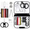 Forevat Mini set da cucito, set di accessori da viaggio per cucire, borsa da cucito, accessorio da cucito portatile, adatto per appassionati di artigianato e viaggiatori, inclusi aghi, filo e