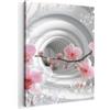MuchoWow© Quadro Quadri Moderni Su Tela Stampe Foto Con Cornice Quadretti | 70x100 cm Camera Da Letto Soggiorno Decorazione Parete Poster Fiori - Tunnel - Astratto - Effetto 3D