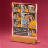 DPDP Lampada Personalizzata con Foto LED, Regali Personalizzati per Lei e Lui Idea Regalo Anniversario, San Valentino, Natale, Lampada Foto con Base in Legno
