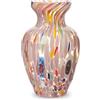 MurArt Vaso in Vetro di Murano Alto 13cm Viola Collezione Gardenia in Vetro Soffiato a Mano in Lavorazione Artigianale