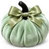 Buhazuqy Zucca Decorativa in Velluto con Fiocco 10 cm Decorazione Autunnale | Morbido Velluto, Realizzata a Mano, Zucca Decorativa, Decorazione Autunnale, Halloween, Tavolo, Mensola e Casa
