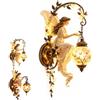 Generico Lampada da parete Lanterna Incantata con Fata e Fiori (Fairy) | Lampada decorativa da parete con fata e fiori luminosi, luce d'atmosfera fantasy e lanterna floreale; ideale per veranda