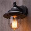 CGC Lighting applique da esterno Lanterna decorativa da giardino con vite standard E27, per portico (Nero)
