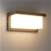 Klighten 24W LED Lampada da parete per esterni, 3000K, 1200LM Applique in alluminio, IP65 Luce da parete impermeabile, adatto per interni all'aperto, giardino, balcone e altro ancora. Nero