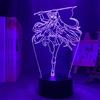 KJsdaADSA 3D Anime Lampada LED Luce Akame Ga Kill Akame Figura per arredamento camera da letto Luce notturna Manga Bambini Regalo di compleanno Camera Akame 16 colori