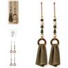 Generico Portasciugamani Decorativo Con Perline E Anello in Legno (2 pezzi - #d) | in macramè con perline, portasciugamani rustico con perline in legno, portasciugamani per il bagno e la cucina