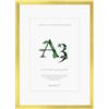 Tremisna Cornice portafoto A3 (29,7 x 42 cm) dorata effetto legno | con passepartout per foto formato A4 (21 x 30 cm) - per parete o tavolo