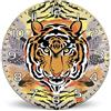Horienteeon Orologio da parete in legno di tigre colorato, 25 cm, funzionamento a batteria, senza ticchettio, orologio da parete in stile rustico per camera da letto, bagno, cucina, soggiorno,