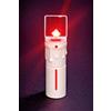 Generico Rosso luce fissa - Lumino elettronico votivo LED per cimitero a RICARICA SOLARE con pannello orientabile | FUNZIONA SEMPRE! | Candela per loculo/ossario BATTERIA RICARICABILE | Luce durata 8-10 anni
