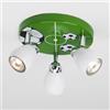 Lightbox Faretto da soffitto Lighbox con motivo calcistico Ø 31cm incl. lampadina | Plafoniera Soccer LED, Ø 31 cm, 3x 3 W GU10 LED inclusi, 3 x 300 lumen