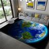 Sticker Superb. Galassia 3D Cielo Stellato Serie Tappeto da Soggiorno Tappeto da Gioco per Bambini Cartone Animato Spazio Universo Pianeta Terra Tappeti Antiscivolo Ragazzo Ragazza Camera (Blu,80x160 cm)