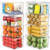 theaoo Contenitori trasparenti con coperchi impilabili, grandi contenitori in plastica per l'organizzazione e la conservazione della dispensa, perfetti per cucina, frigorifero, lavanderia, bagno,