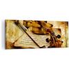 ARTTOR Stampe da Parete Moderne 100x40 cm Quadro su Tela Musica Vintage - 0524 | Violino Strumento Note Quadro Decorativo Grande 1 pezzo Soggiorno Camera da Letto Arte da Parete Decorazione da Parete ARTTOR