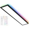 YindaLux Pannello LED 120x30 cm 40W 4000LM Retroilluminazione RGB | Plafoniera soffitto dimmerabile con telecomando | 2700K-6500K + Luce notturna + Funzione di memoria | Per cucina, soggiorno, nero