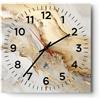 ARTTOR Orologio da Parete in Vetro 30x30 cm Quadrato Astratto Pastello - 5730 | Marmo Fascino Elegante Moderno Orologio da Muro Decorativo Silenzioso Analogico Decorazione da Parete Arte da Parete ARTTOR