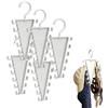 GFRGFH Gruccia organizer per armadio a doppia faccia e forma a V, scaffale verticale multistrato girevole a 360° per cappelli, sciarpe, cinture e borse (5 pezzo)