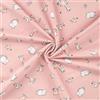 Generico Jersey tessuto elasticizzato 95% cotone 5% elastan, Jersey di cotone bambini, tessuto elasticizzato al metro, stoffa elasticizzata, maglina elastica al metro 100 cm x 150 cm, (Animaletti rosa)