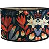 Morbuy Paralume Bambù con Motivo Fiori, Lampada a Tamburo Diametro 30cm per Comodino, Cilindro Cartone Animato