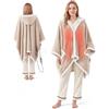 Warmrest Coperta termica portatile, poncho riscaldato elettricamente con tasche, 6 livelli di calore e spegnimento automatico per 2-10 ore, beige, 127 x 152,4 cm
