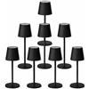 081 Store - 8 PEZZI LAMPADA DA TAVOLO SENZA FILI RICARICABILE, LAMPADA DA TAVOLO LED DIMMERABILE E CON 3 TONALITà DI LUCE, DIMMERABILE 3000-65000K ED IMPERMEABILE IP54 (6)