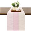 Chitomars Runner Tavola Moderno Antiscivolo PVC Lavabile Runner Tavolo | Runner Tavolo Resistente al Calore Runner per il Tavolo per la Decorazione di Tavoli (Beige Rosa, 30 x 180 cm)