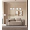 TOT ELECTRIC Lampadario a sospensione Applique Oro con sfere bolle bianche design moderno minimal (Lamp. 4 Sfere)