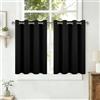 DWCN Tende per finestre piccole, 90 x 132 cm (altezza x larghezza), 2 pezzi | Tende oscuranti corte per cameretta dei bambini, tenda termica con occhielli, per cucina, cantina, tende oscuranti con