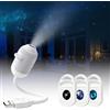 Generic HD Smart Dynamic 5D Olografico Luci Notturne Proiettore | Proiettore star HD Plug and Play, luci LED galassia, 360° rotante alimentato USB per decorare la stanza