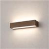 Dopa Applique LED da Esterno Up&Down Rettangolare Alluminio(30cm Marrone) | Doppio fascio luminoso, 3 colori CCT, IP65, montaggio verticale/orizzontale, disponibile in Marrone, Nero e Bianco