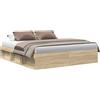 vidaXL Struttura del letto in rovere Sonoma 200 x 200 cm