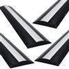 Jandei - 4 x 1 metro di profili in alluminio a forma di curva per strisce LED, diffusore semitrasparente, tappi finali. Installazione a parete, soffitto, mobili - 52 mm di larghezza x 7,5 mm di