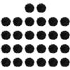 PATIKIL 26 Pezzi Pon Pon In Finta Pelliccia 1.2 Pollici Morbidi Grandi Nero | Per Cappello, Con Anello Elastico, Per DIY Crafts Accessori Per Maglia