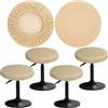 YINGAYOU Copri Sgabello Rotondo 30-40cm Fodera per Sgabello Rotondo con Tessuto Traspirante Elevata Protezione, Ottima Vestibilità, Facile da Pulire (4, Beige)