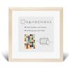 RahmenMax Morena - Cornice portafoto 35 x 35 cm, in acero, decorazione come betulla, 35 x 35 cm, con pannello posteriore bianco e vetro acrilico antiriflesso