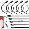 GUOYOU 10 Pezzi Corda Elastica,Cinghie di Fissaggio Elastici 50Cm per Teloni Cartello Carichi Sporgenti Cinghia per Bicicletta Ragni Elastici Militari,per Biciclette Motociclette