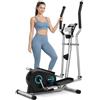 YOLEO Ellittica da Casa Silenziosa, 16 Livelli di Resistenza Regolabili, Volano da 6 kg, Sensore Cardiaco e Schermo LCD, Apparecchio Fitness Cardio Completo
