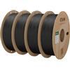 eSUN Filamento PLA Opaco Aggiornato 1.75mm 4kg Nero Profondo | Finitura opaca che nasconde i layer. Nessun riflesso, precisione +/- 0,03 mm. Estrusione fluida, texture elegante.