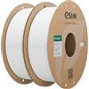 eSUN Filamento PLA Opaco Aggiornato 1.75mm 2kg Bianco Crema | Finitura opaca che nasconde i layer. Nessun riflesso, precisione +/- 0,03 mm. Estrusione fluida, texture elegante.