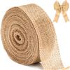 G2PLUS 10m Nastro Juta Naturale,4cm Vintage Nastro di Iuta,Rotolo di Juta | Nastri Iuta Naturale Craft Ribbon per Natale,Matrimonio Regalo Decorazione Bricolage Artigianato