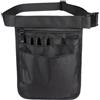 EfforPrac Borsa porta attrezzi multi-scomparto per elettricisti giardinieri (nero) | Materiale in tessuto Oxford, dimensioni 25 x 18 cm, regolabile e rimovibile, scomparti multipli, accesso rapido