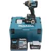 Makita Avvitatore a percussione a batteria TW007GU201, 40 V max, 4,0 Ah, brushless, con 2 batterie, caricatore e MAKPAC