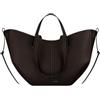 CORIOS Borsa a Mano da Donna Borse a Spalla a Tracolla a Forma di Mezzaluna PU Pelle Borse Secchiello Grande Borsa per la Spesa Elegante Tote 2 Pezzi per Quotidiano Lavoro e Shopping Ebano S