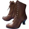 ticticlily Stivaletti Donna Vintage Gotico Stivali | Comode, Eleganti, Stringati, Boots, con Tacco, Autunnali Invernali