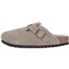 Birkenstock Boston Shearling.1028299 Sabot con Pelliccia in Pelle Scamosciata Taupe 36