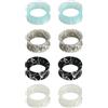 YQNONEZ Set di 4 paia di dilatatori in silicone trasparente, grigio, nero e giallo, flessibili, sottili, ipoallergenici, set di dilatatori morbidi per piercing, gioielli Tuneles De Oreja Para Hombre