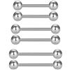 Longita Piercing Capezzoli Lingua Anelli Dritto Barbell 14G Acciaio Inossidabile Gioielli Barra 12mm 14mm 16mm 18mm